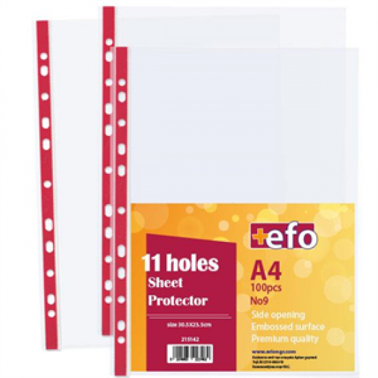 Ζελατίνες με Τρύπες +Efo Α4 Νο9 Red Side 100τεμ Ζελατίνες με Τρύπες +Efo Α4 Νο9 Red Side 100τεμ